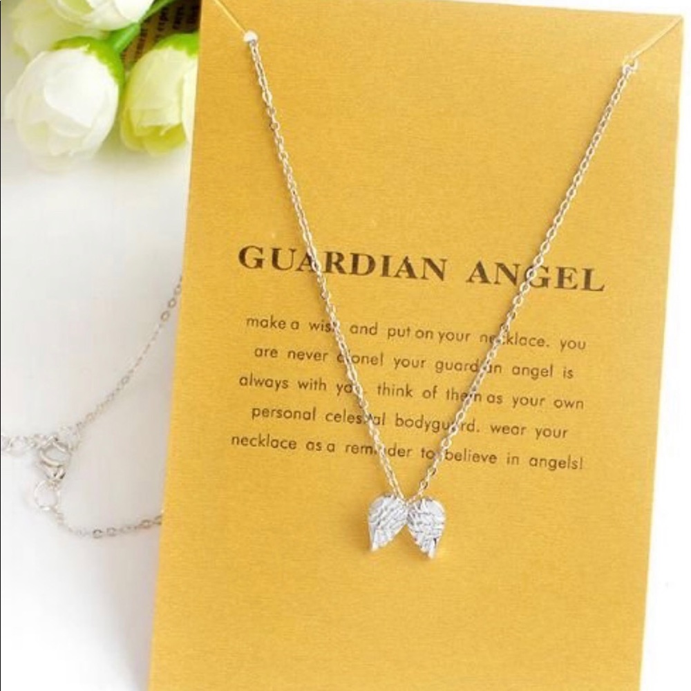 Guardian angel necklace - silver